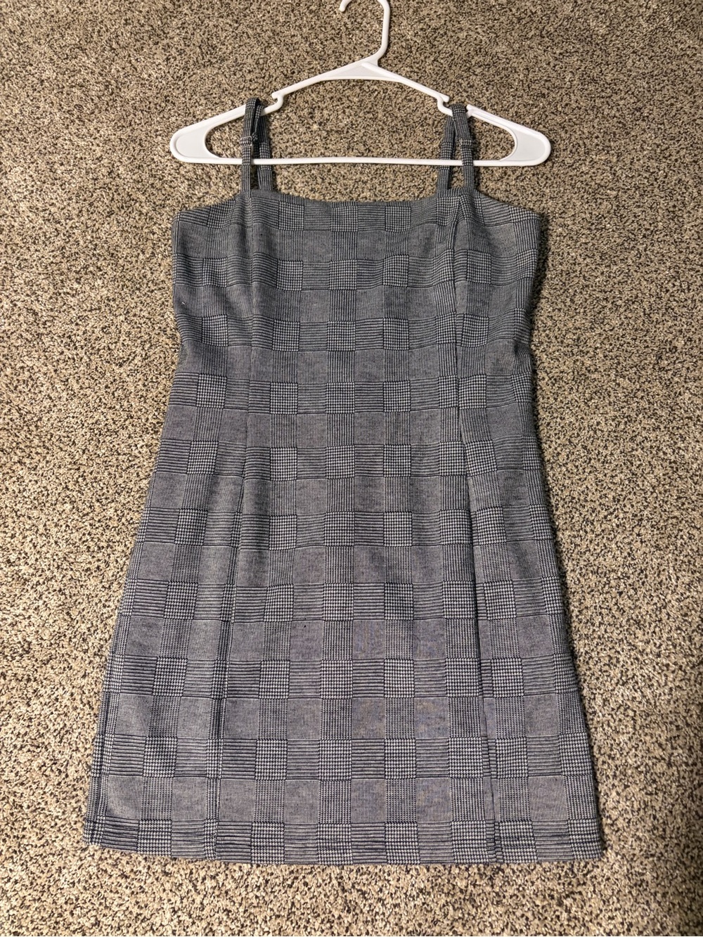 Forever 21 Glen Plaid Square-Neck Mini Dress